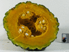 Cucurbita maxima Hubbard d'Afrique du sud; coupes