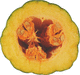 Cucurbita moschata Courge de Cte d'Ivoire; coupes