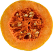 Cucurbita moschata Orange butternut; coupes